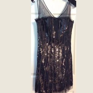 BCBG Max Azria Black Sequin Dress size 0
